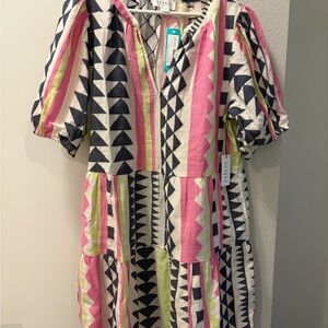 Velvet by Graham & Spencer Pink and Black Danica Dress